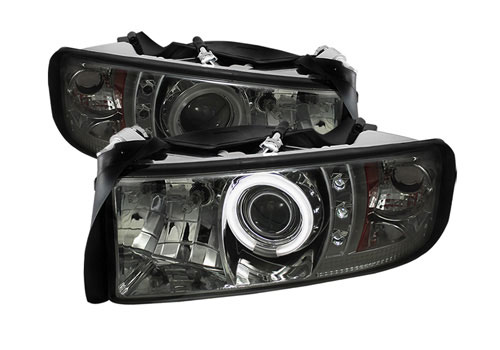 Spyder Projector Smoke CCFL Headlights 94-01 DODGE RAM NON-Sport - Click Image to Close